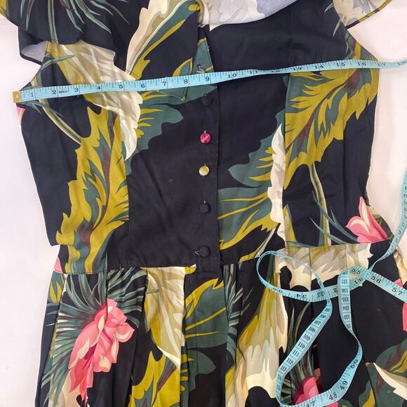 Carol Anderson Vintage Floral Shawl Collar Button Down 1980s Dress Sz Sm - Picture 13 of 15